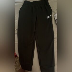 Reebok Black Joggers with Tapered Ankles